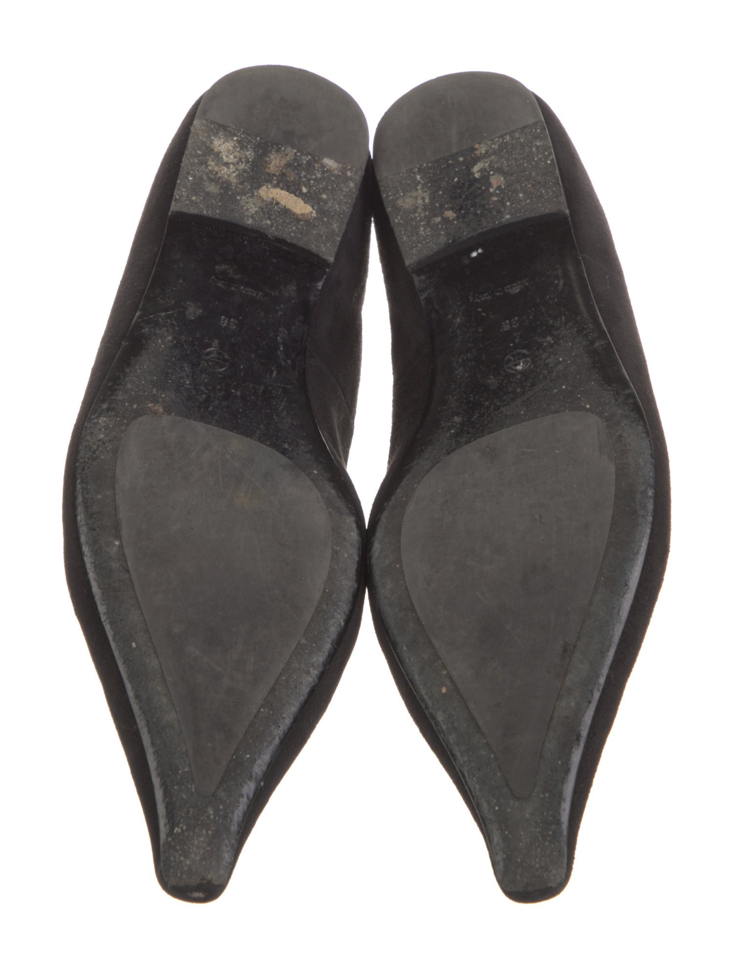 The Row Cyd Suede Mary Jane Flats
